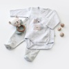 Bibaby Organik Zıbın Takımı Hug Me Bear Kar Melanj 3-6 Ay