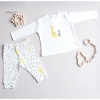 Tiffany 2li Takım Giraffe Theme Ekru 9-12 Ay