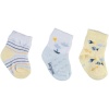 Bibaby Organik Çorap Soket 3lü Happy Fish Sarı 0-3 Ay