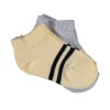 Bibaby Organik Patik Çorap 2li Çizgili Sarı 3-4Yaş