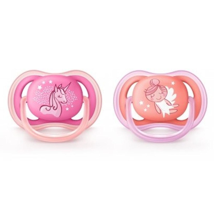 Philips Avent SCF345/22 Ultra Air Silikon Emzik 2li 6-18 Ay Desenli Kız