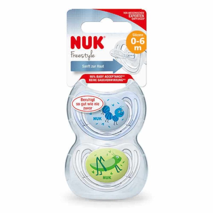 Nuk Freestyle Silikon Emzik 2li 6+ Ay Erkek