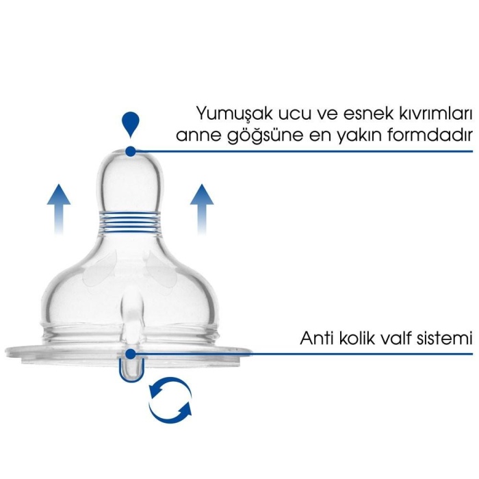 Mamajoo Silikon Cam Biberon Emziği 2li 6+ Ay Saklama Kutulu