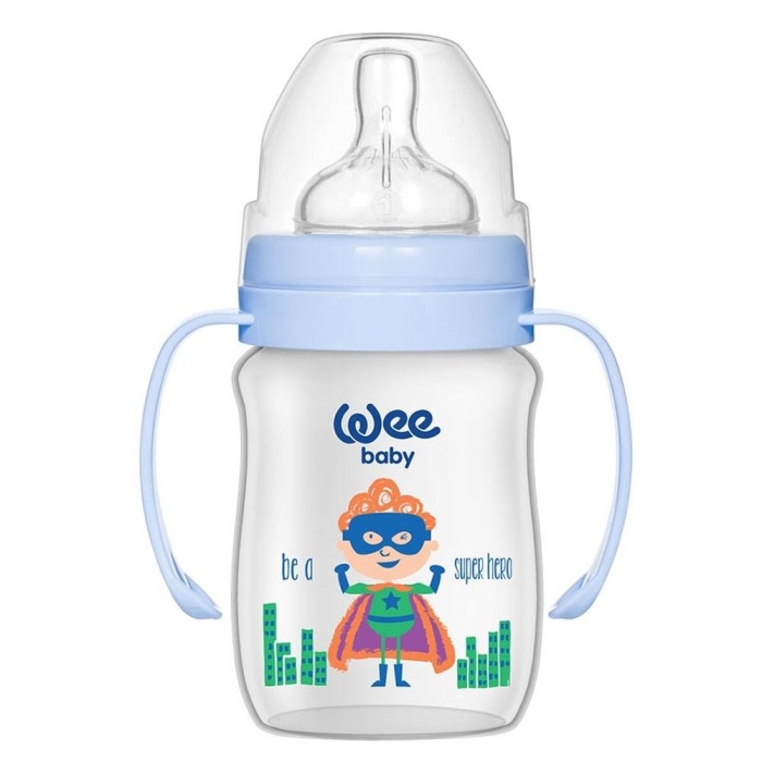 Wee Baby Klasik Plus Geniş Ağızlı Kulplu PP Biberon 150 ml