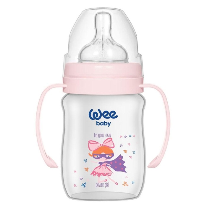 Wee Baby Klasik Plus Geniş Ağızlı Kulplu PP Biberon 150 ml