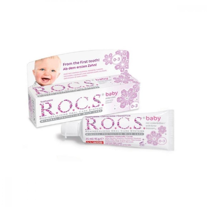 Rocs Baby Bebek Diş Macunu Florürsüz Ihlamur Özlü 35 ml 0-3 Yaş 0-3Yaş