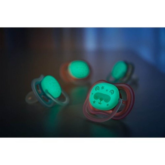 Philips Avent SCF376/22 Ultra Air Karanlıkta Parlar Silikon Emzik 6-18 Ay Kız