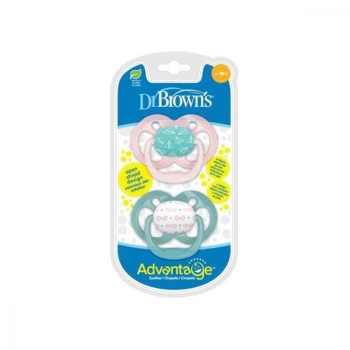 Dr Browns Advantage Silikon Emzik 2li 2. Aşama Pembe