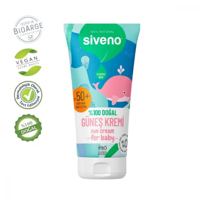 Siveno %100 Doğal Bebekler İçin Güneş Kremi 50 ml