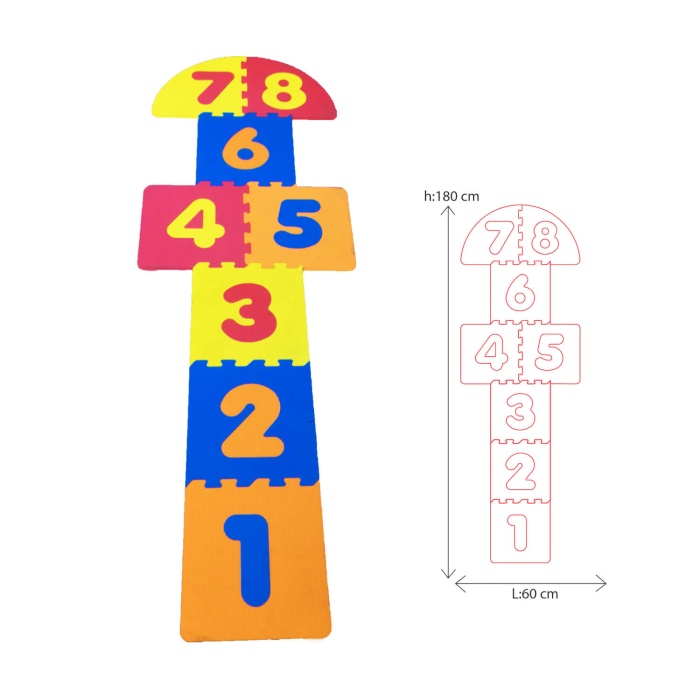 Eva Puzzle Oyun Matı Seksek 7mm