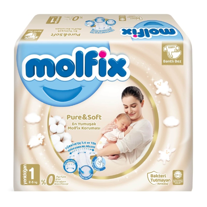 Molfix Pure&Soft Bebek Bezi 1 Beden Yenidoğan 80li Süper Fırsat Paketi