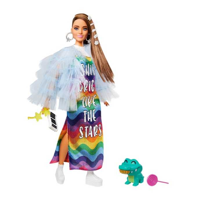 Barbie Extra Örgü Saçlı Bebek