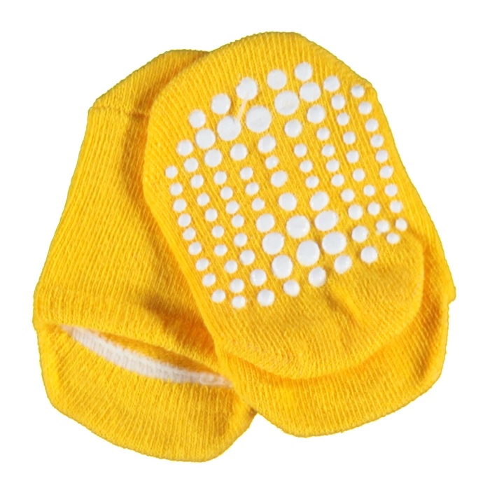 Bibaby Organik Çorap Soket Kaymaz Taban Points Sarı 6-12 Ay