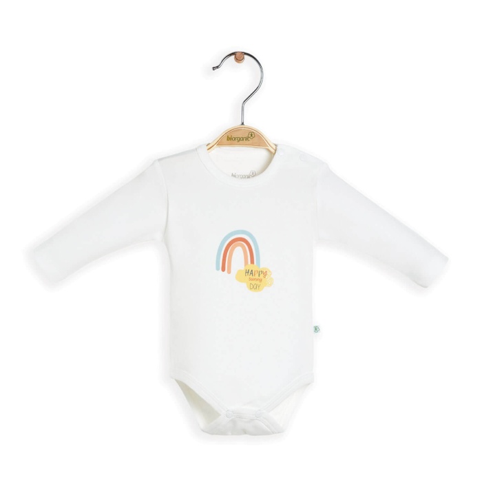 Bibaby Organik Body Happy Rainbow Somon - Ekru 24-36Ay