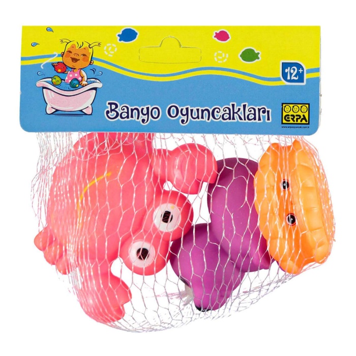 Filede 3lü Banyo Oyuncağı Kabuklu Deniz Hayvanları Seti