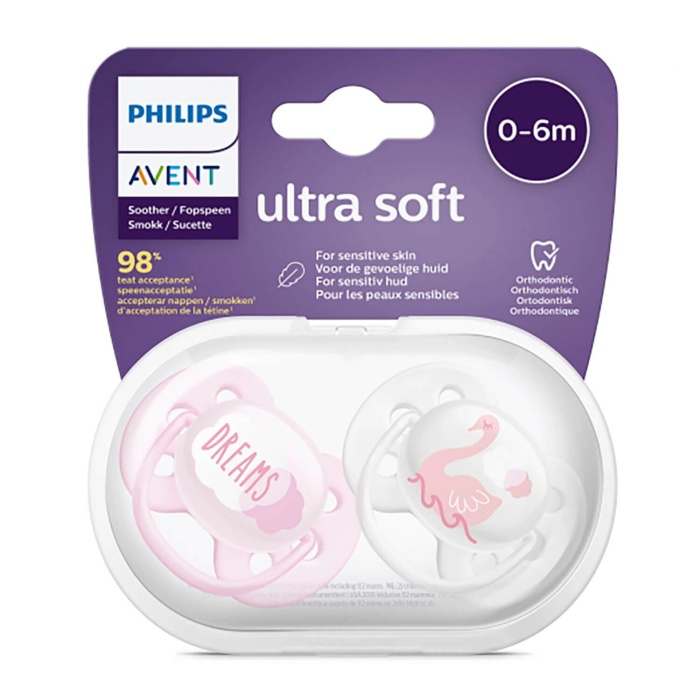 Philips Avent SCF222/02 Ultra Soft Silikon Emzik 0-6 Ay Kız