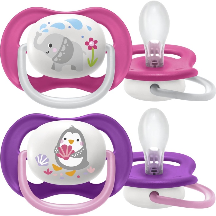 Philips Avent SCF080/08 Ultra Air Silikon Emzik 6-18 Ay Kız