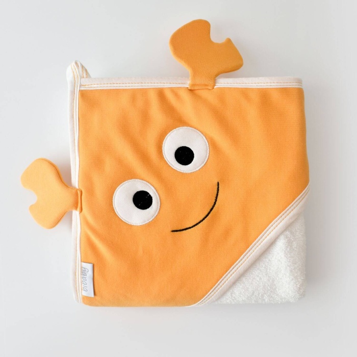 Bibaby Havlu Crab Ekru - Turuncu