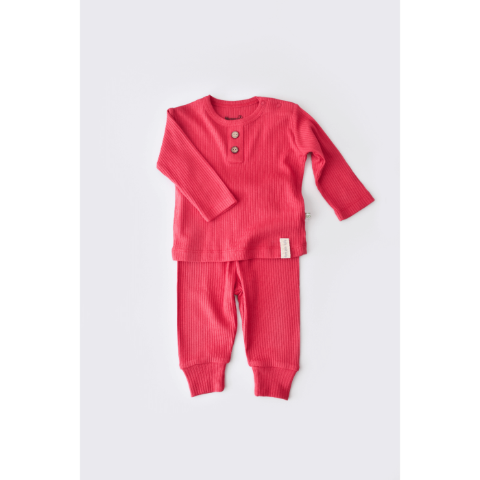 Bibaby Organik 2li Takım Relax Modal Kırmızı 9-12 Ay