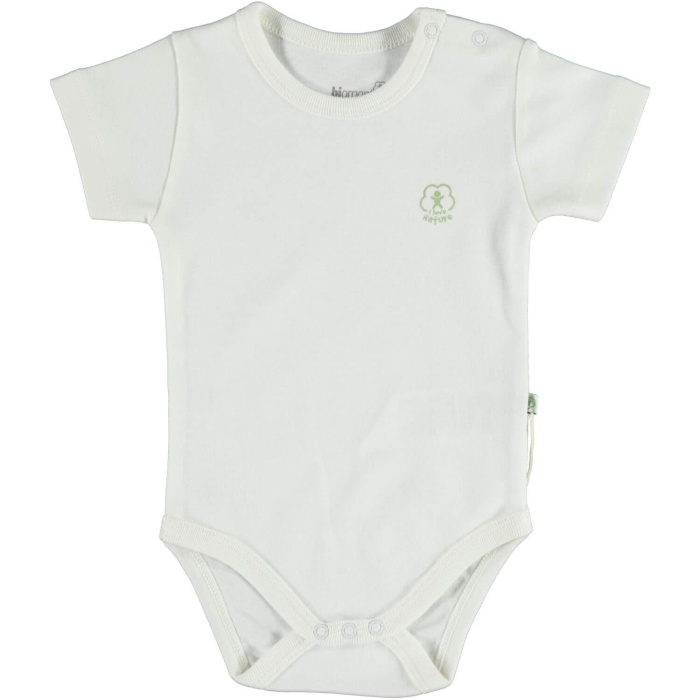 Bibaby Organik Body Kısa Kol Basic Nature Ekru 18-24Ay