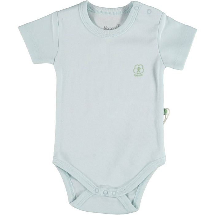 Bibaby Organik Body Kısa Kol Basic Nature Mavi 18-24Ay