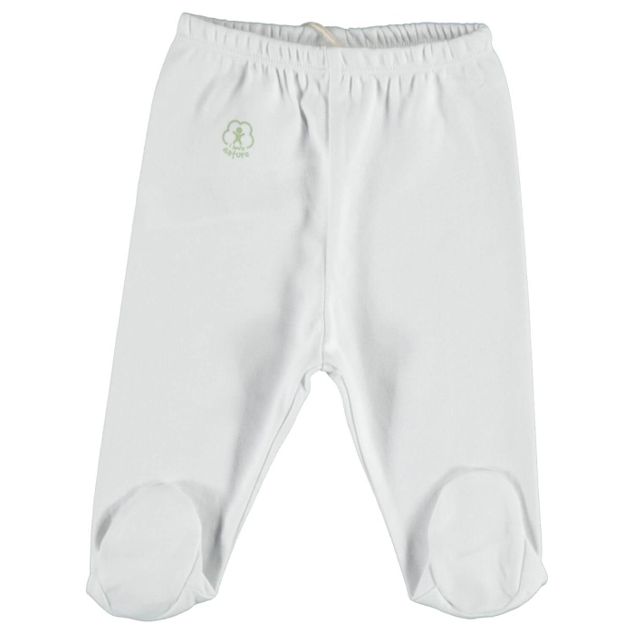 Bibaby Organik Pantolon Patikli Basic Nature Beyaz 9-12 AY