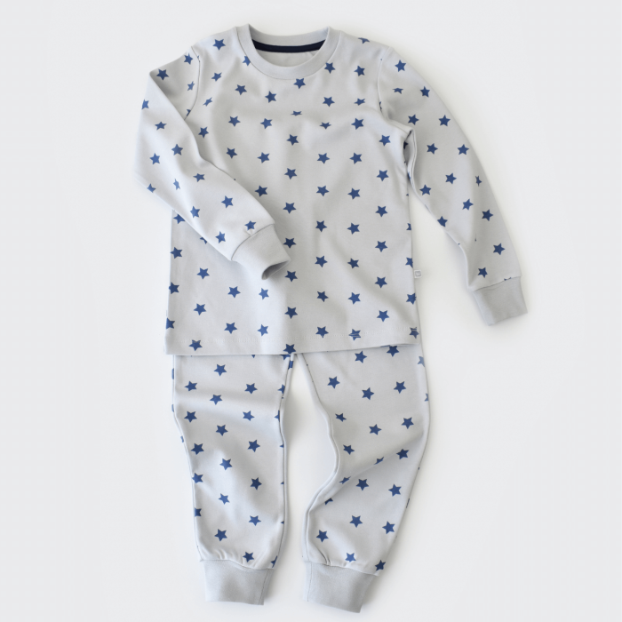 Bibaby Pijama Takımı Starry Nights Gri 6-7Yaş