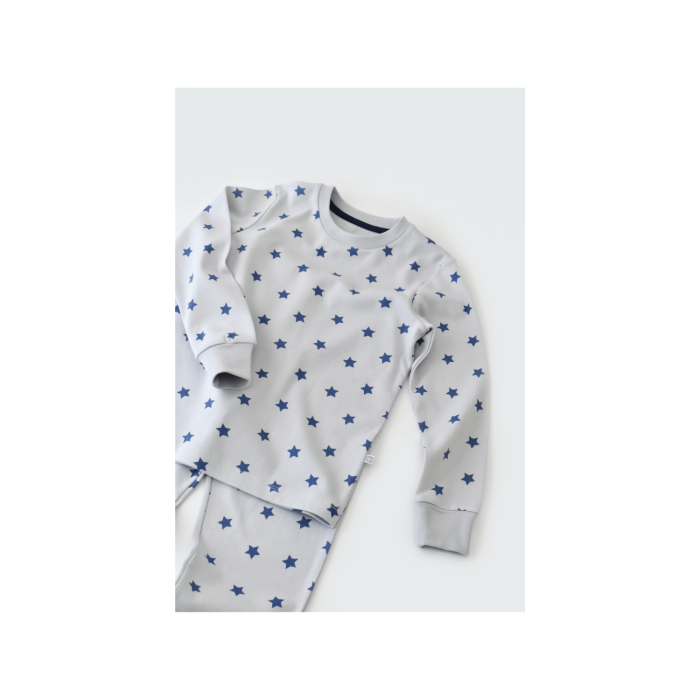 Bibaby Pijama Takımı Starry Nights Gri 6-7Yaş