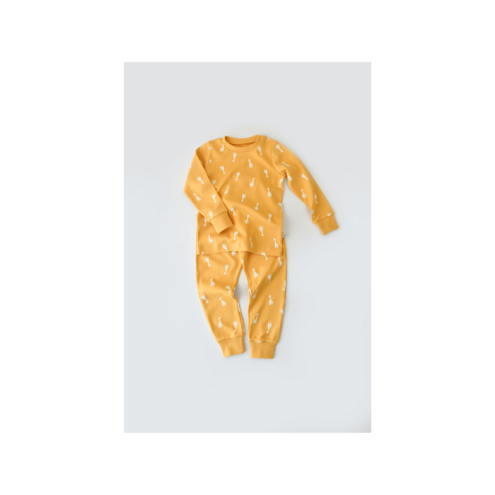 Bibaby Pijama Takımı Happy Graffe Hardal 6-7Yaş