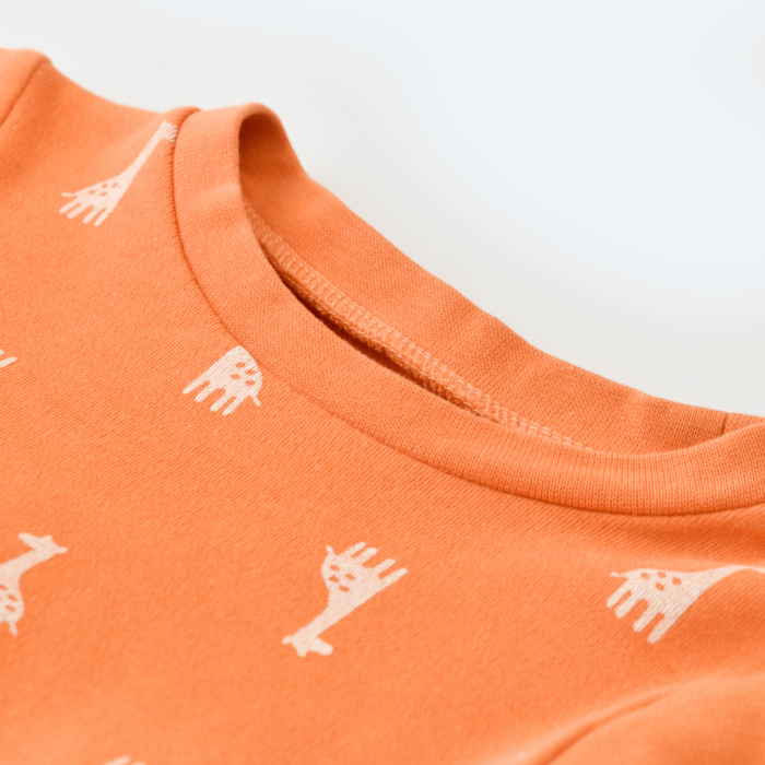 Bibaby Pijama Takımı Happy Graffe Turuncu 6-7Yaş