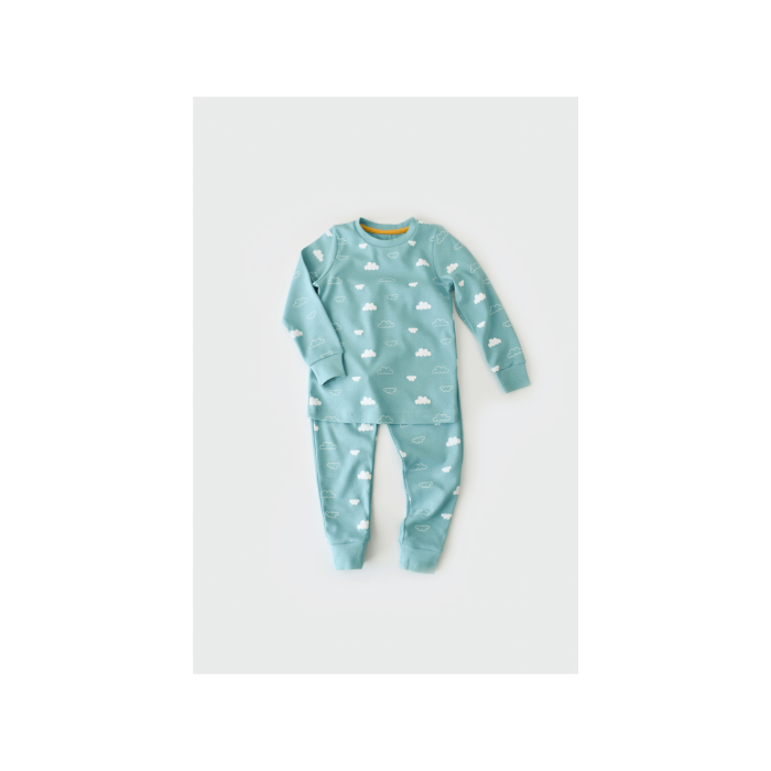 Bibaby Pijama Takımı Cute Cloudy Mint 6-7Yaş