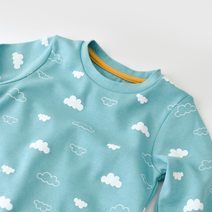Bibaby Pijama Takımı Cute Cloudy Mint 6-7Yaş
