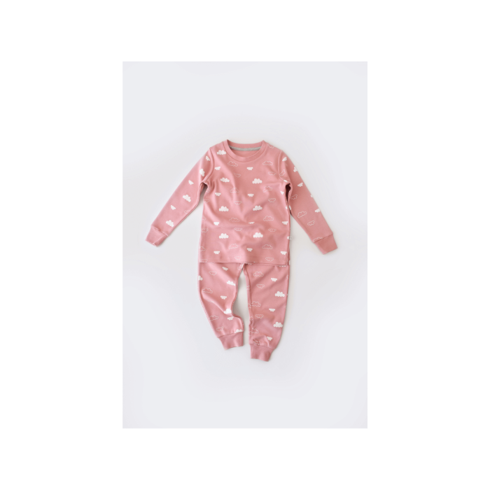 Bibaby Pijama Takımı Cute Cloudy Pembe 6-7Yaş