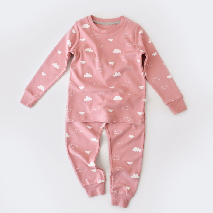 Bibaby Pijama Takımı Cute Cloudy Pembe 6-7Yaş