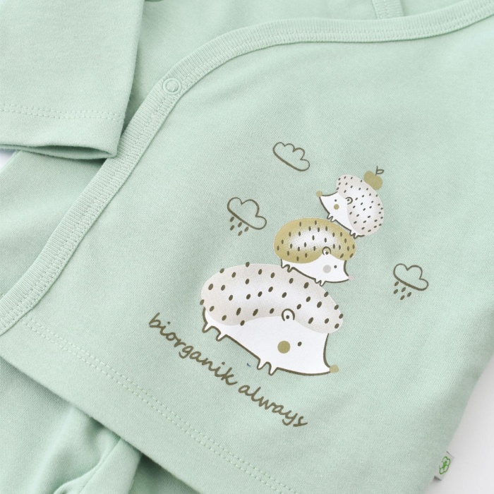Bibaby Organik Zıbın Takımı 3lü Happ6y Always Yeşil 3-6 Ay