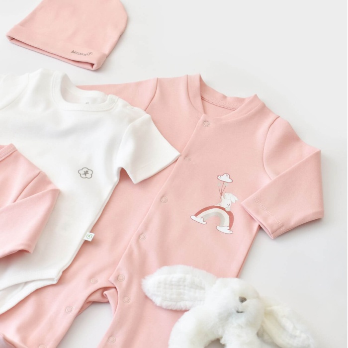 Bibaby Organik Hastane Çıkışı 10lu Live Color Rabbit Somon 0-3 Ay