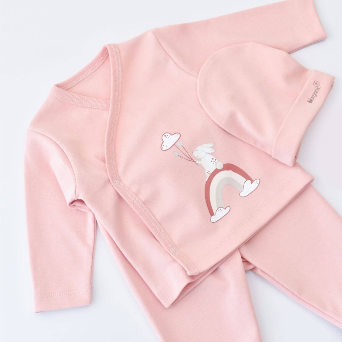 Bibaby Organik Hastane Çıkışı 5li Live Color Rabbit Somon 0-3 Ay