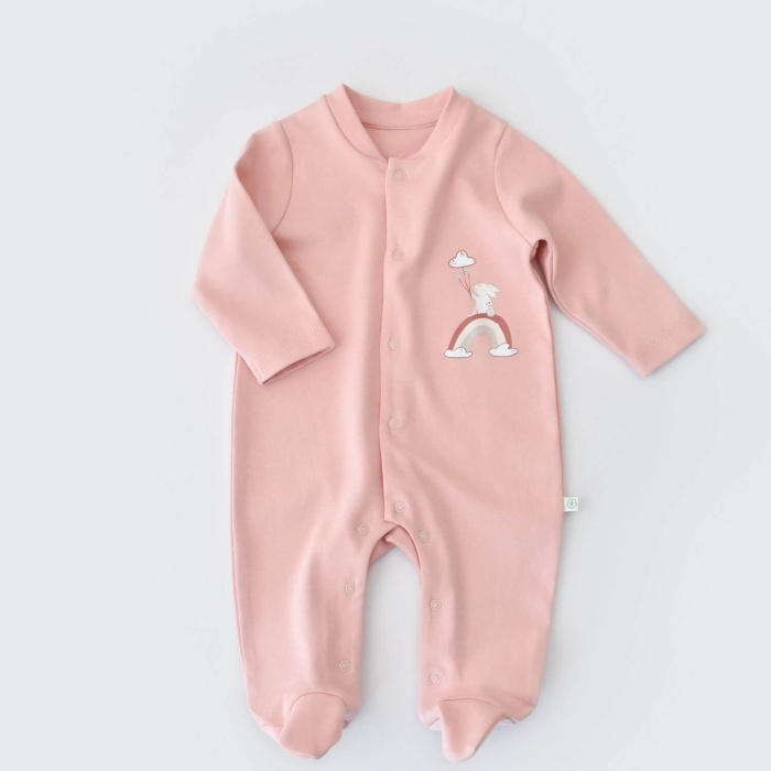 Bibaby Organik Tulum Live Color Rabbit Somon 9-12 Ay