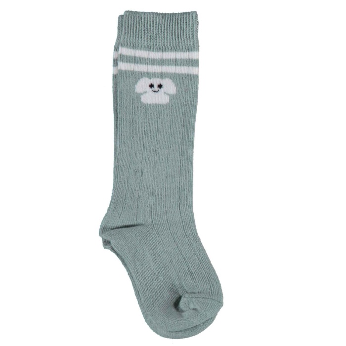 Bibaby Organik Çorap Dizaltı Animals Mint 1-2Yaş