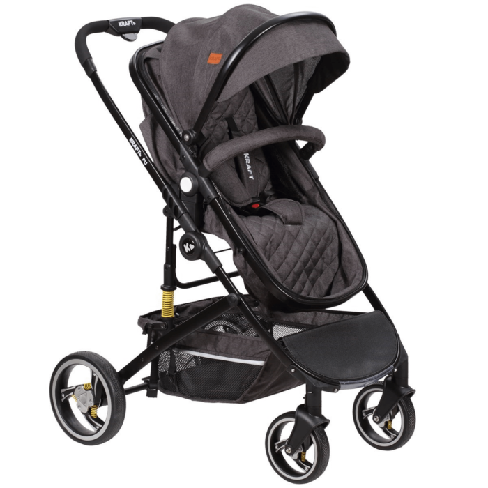 Kraft PU Travel Sistem Bebek Arabası Dark Grey