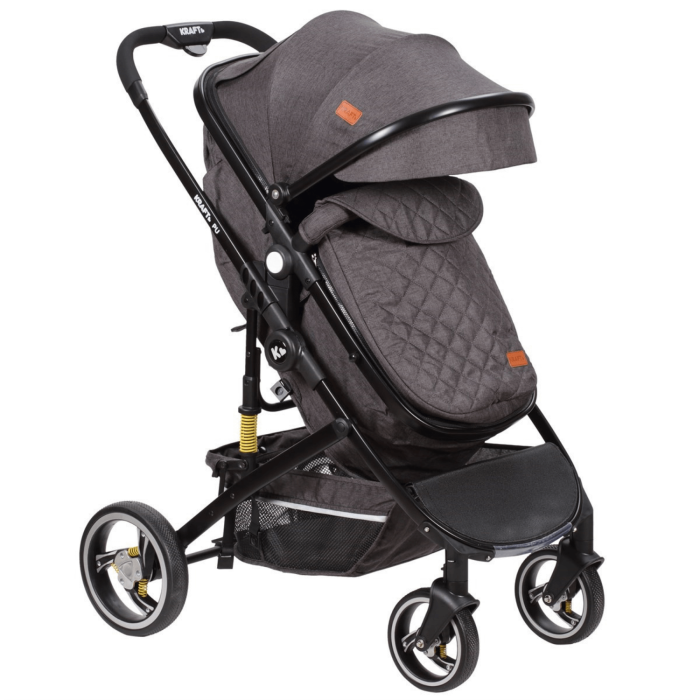 Kraft PU Travel Sistem Bebek Arabası Dark Grey
