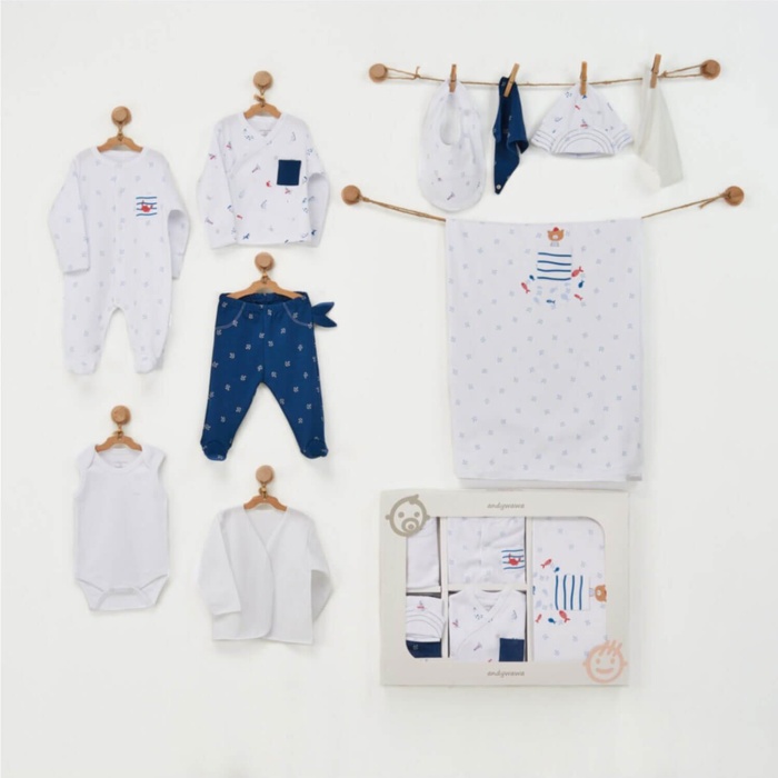 Andy Wawa Hastane Çıkışı 10lu Little Sailor Beyaz 0-3 Ay