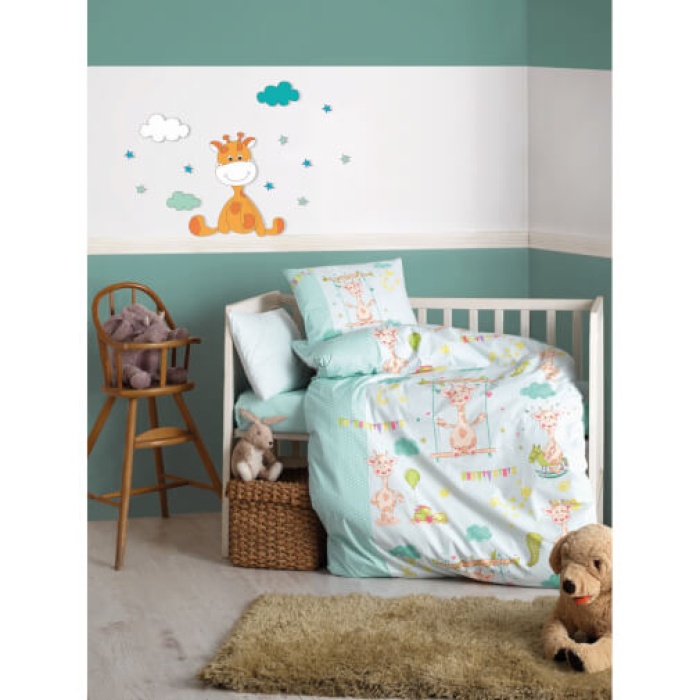 Cottonbox Bebek Nevresim Takımı Zürafa Yeşil