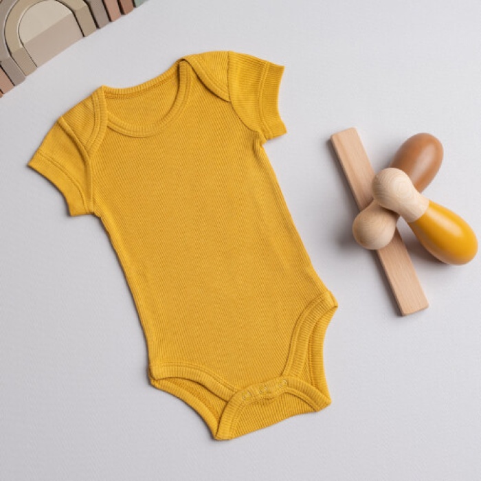 Tiffany Body Kısa Kol Ecofriends Theme Safran 3-6 Ay