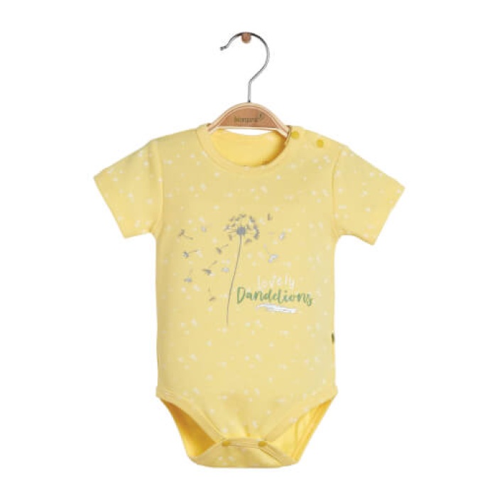 Bibaby Organik Body Fly Dandelions Sarı - Ekru 12-18Ay