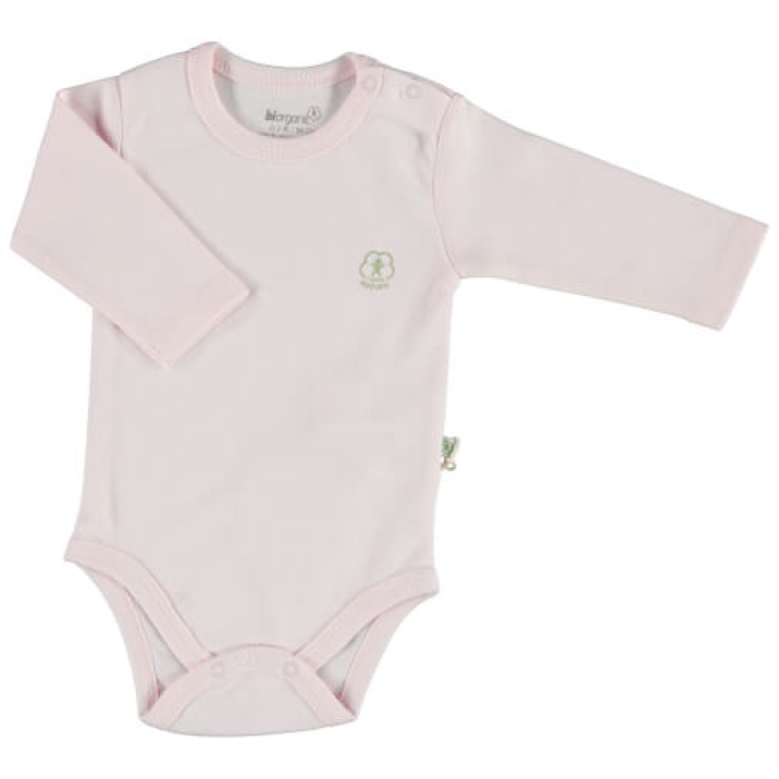 Bibaby Organik Body Uzun Kol Basic Nature Pembe 12-18Ay