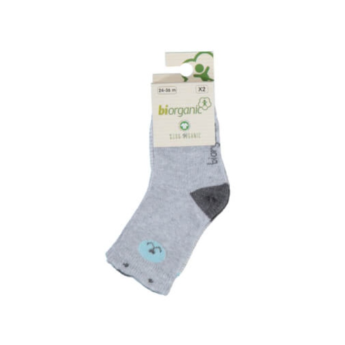Bibaby Organik Çorap Soket 2li Cute Bear Mint 18-24Ay