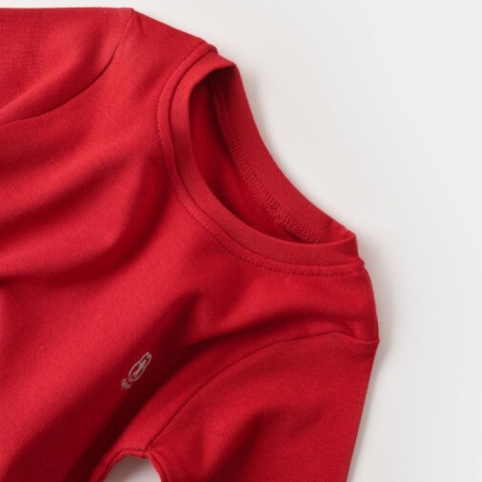 Bibaby Organik Sweatshirt A Little Basic Kırmızı 5 Yaş