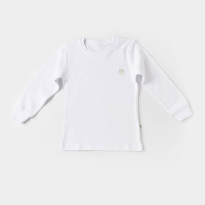 Bibaby Organik Sweatshirt Little Basic Beyaz 5 Yaş