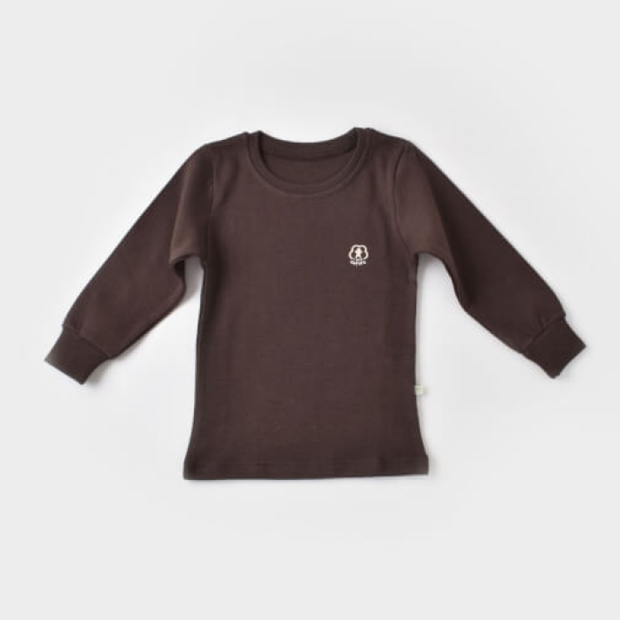 Bibaby Organik Sweatshirt Little Basic Kahverengi 5 Yaş